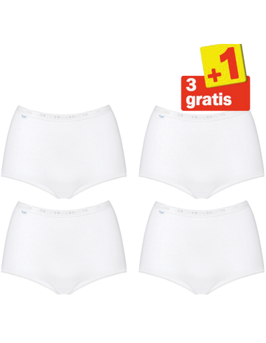 Sloggi Dames Basic Maxi Slip White 4Pack
